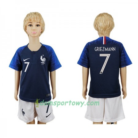 Koszulka Francja Griezmann 7 Dziecięcy Domowe Koszulki Piłkarskie Mistrzostwa Świata 2018 